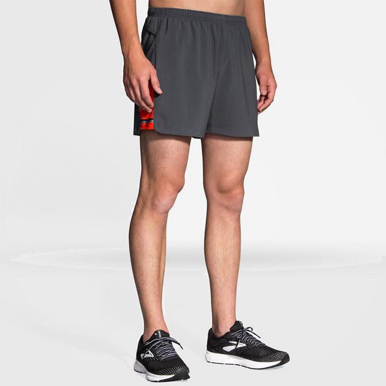 Brooks Sherpa 5 Løpeshorts Herre Online - Grå - Norge (MAU745289)